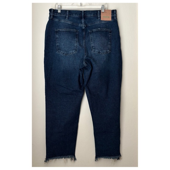 Boden High Rise Classic Slim Jeans Size W32xL32 NEW Blue Tapered Leg Raw Hem - Picture 7 of 16